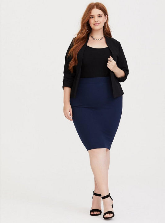 PERFECT PENCIL SKIRT | CURVY | AVAILABLE COLORS: burgundy| navy | olive |