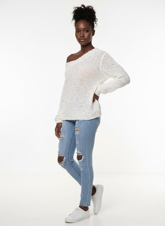 POPCORN SWEATER | white |