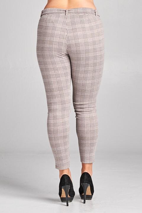 CHECK PLAID PANTS | CURVY