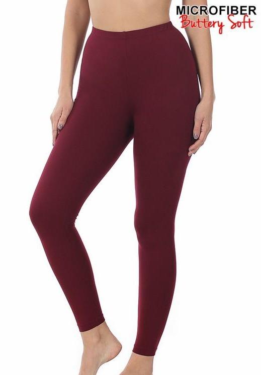 BUTTERY SOFT LEGGINGS |burgundy| mustard| bone| hunter green|