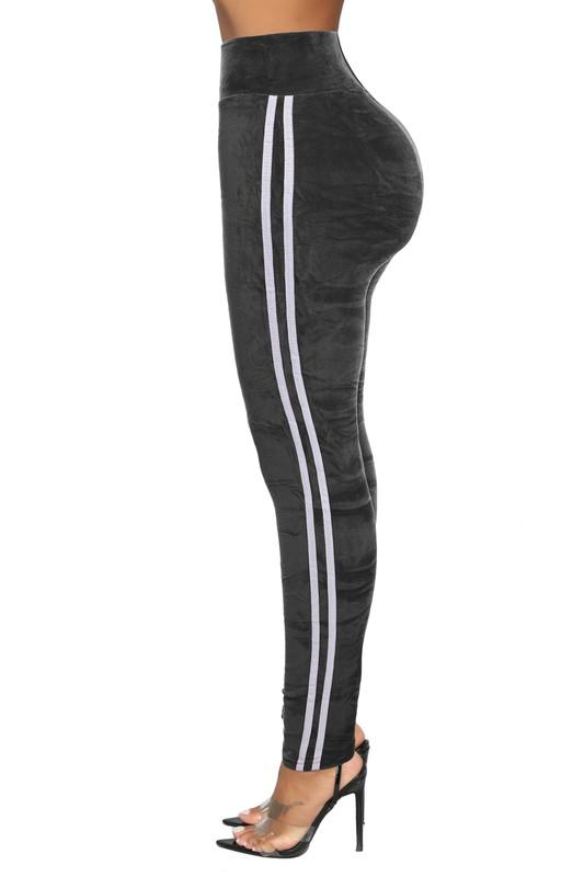 LUXE VELVET LEGGINGS | black | mauve |