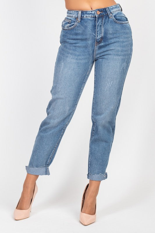 HIGH WAIST BOYFRIEND JEANS