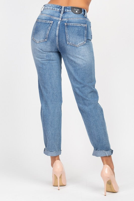 HIGH WAIST BOYFRIEND JEANS
