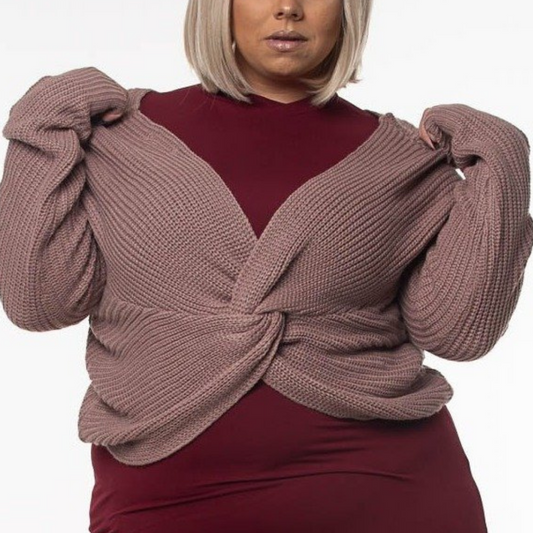 TWISTED KNOT SWEATER | CURVY
