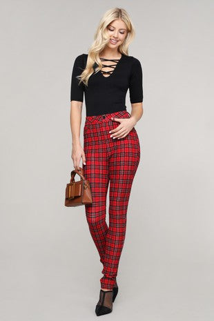 PLAID PANTS