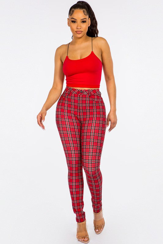 PLAID PANTS