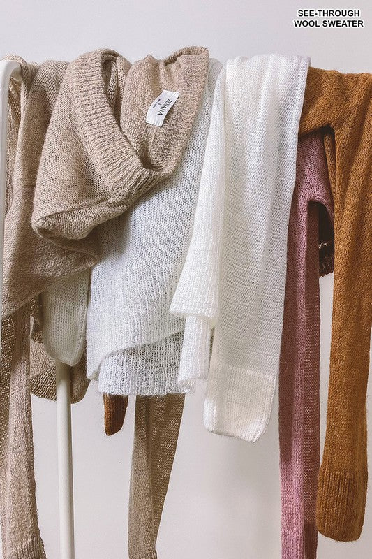 I SEE THROUGH YOU SWEATER | ASH MOCHA |