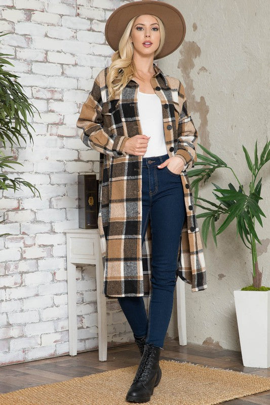 FALL FOR YOU FLANNEL SHACKET