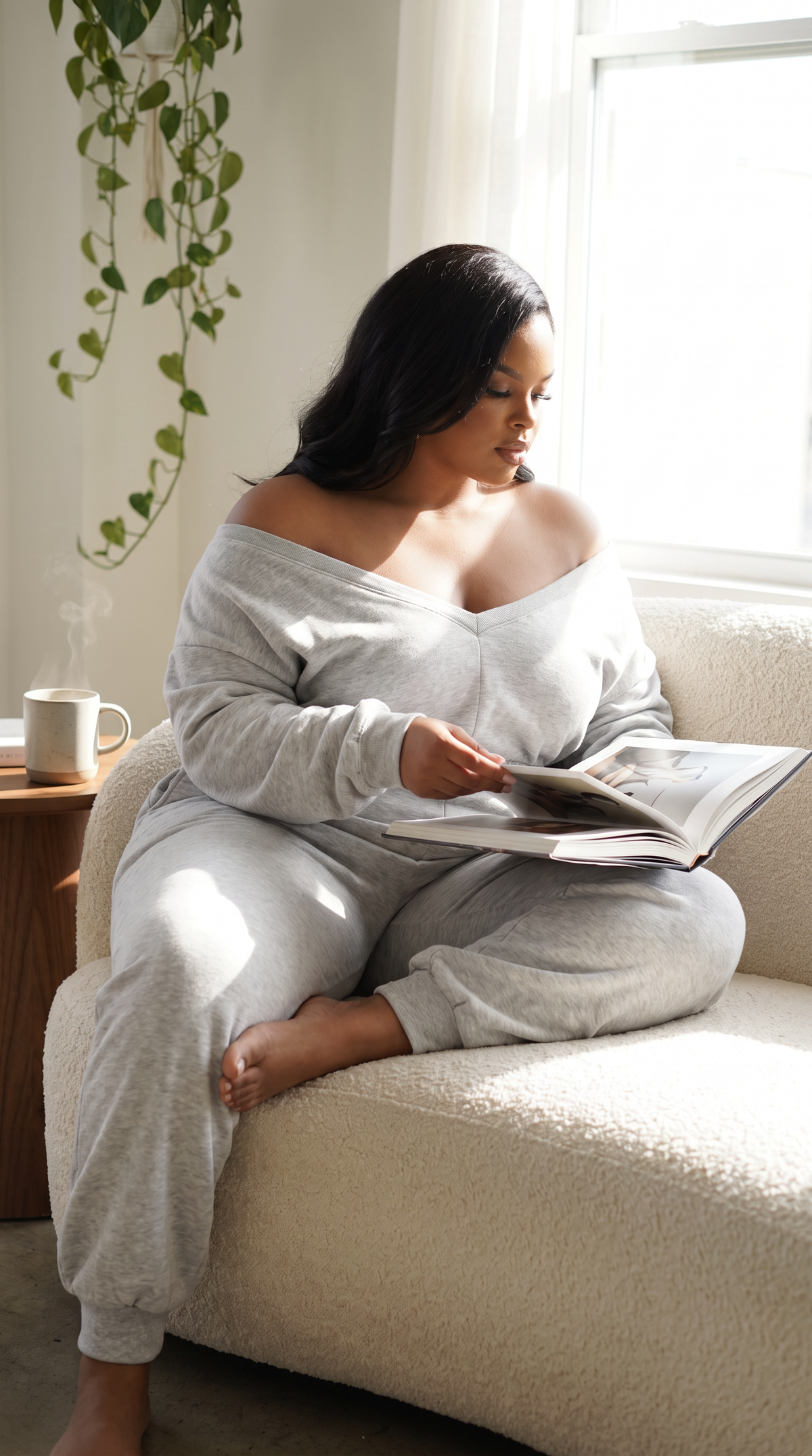 THE HIGHLINE OFF-THE-SHOULDER JUMPSUIT | HEATHER GREY
