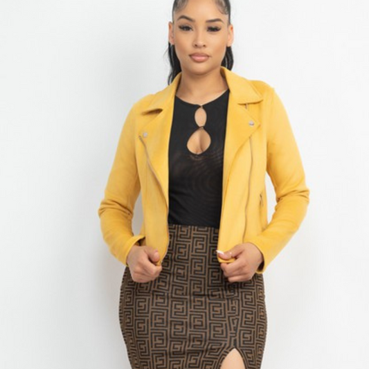 MOTO JACKET | mustard|