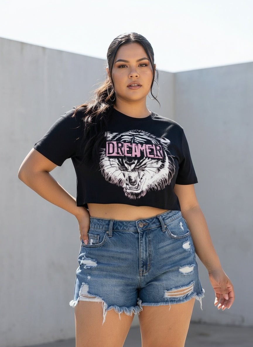 DREAMER CROPPED TEE | CURVY |