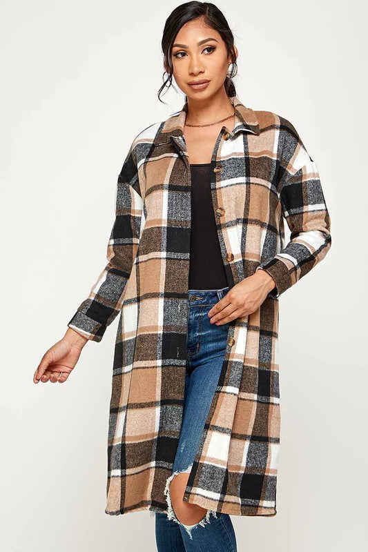 FALL FOR YOU FLANNEL SHACKET