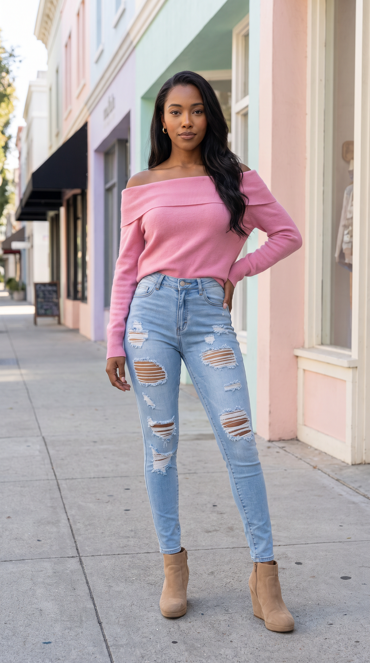 DISTRESSED SKINNY JEANS