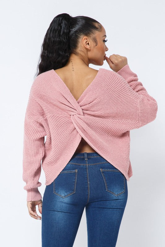 TWISTED KNOT SWEATER