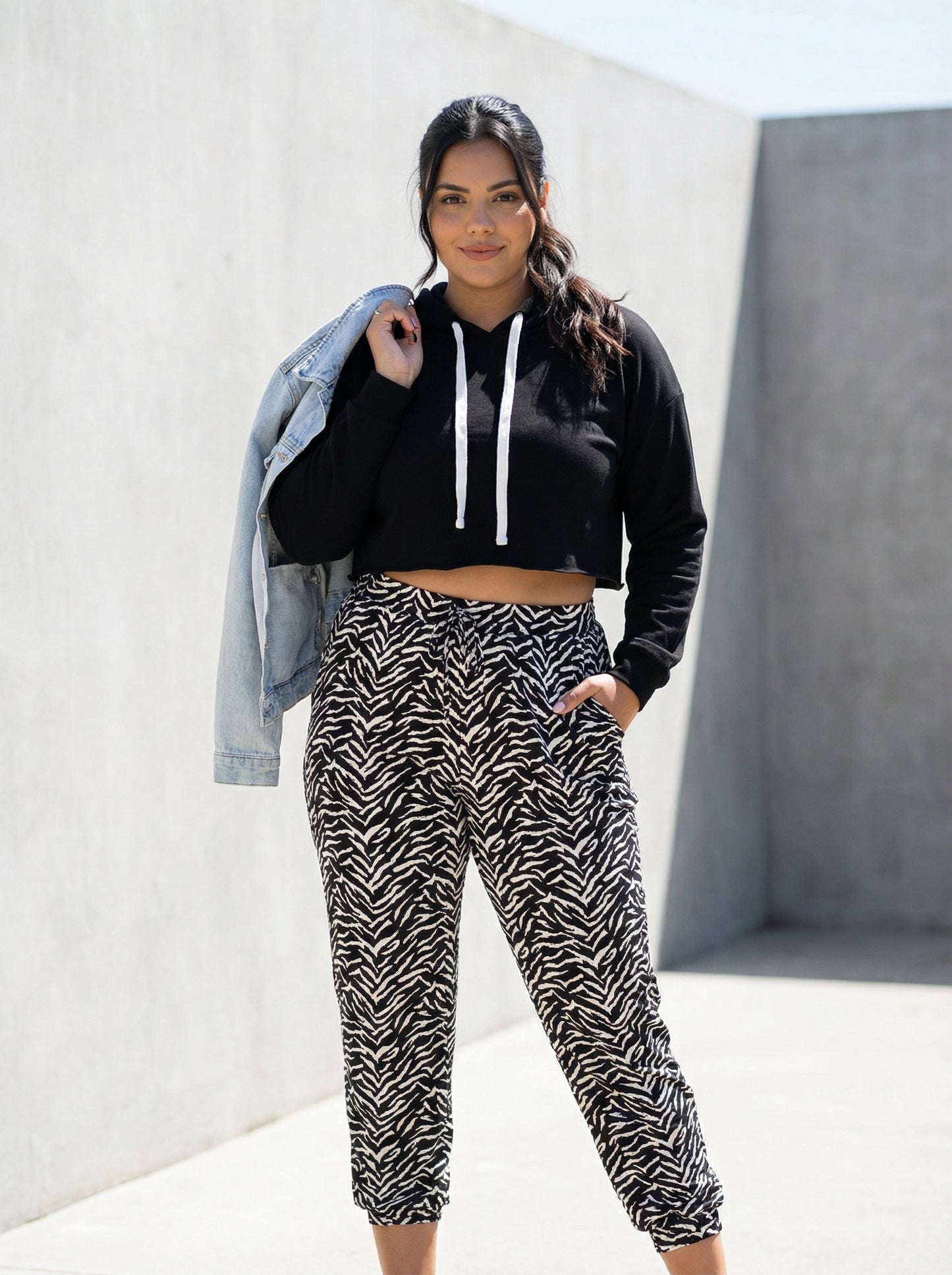 ZEBRA PRINT JOGGERS| CURVY