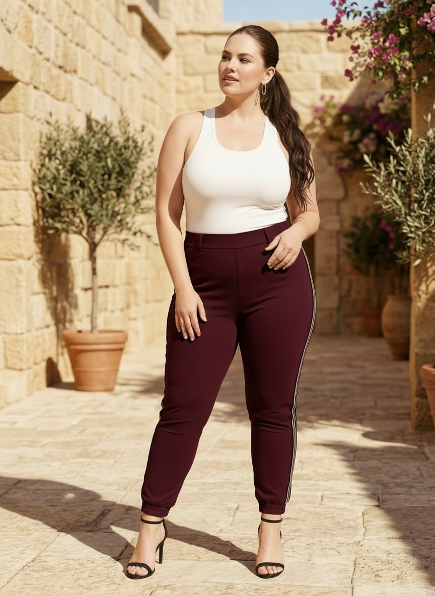 RACER STRIPE PANTS | CURVY |