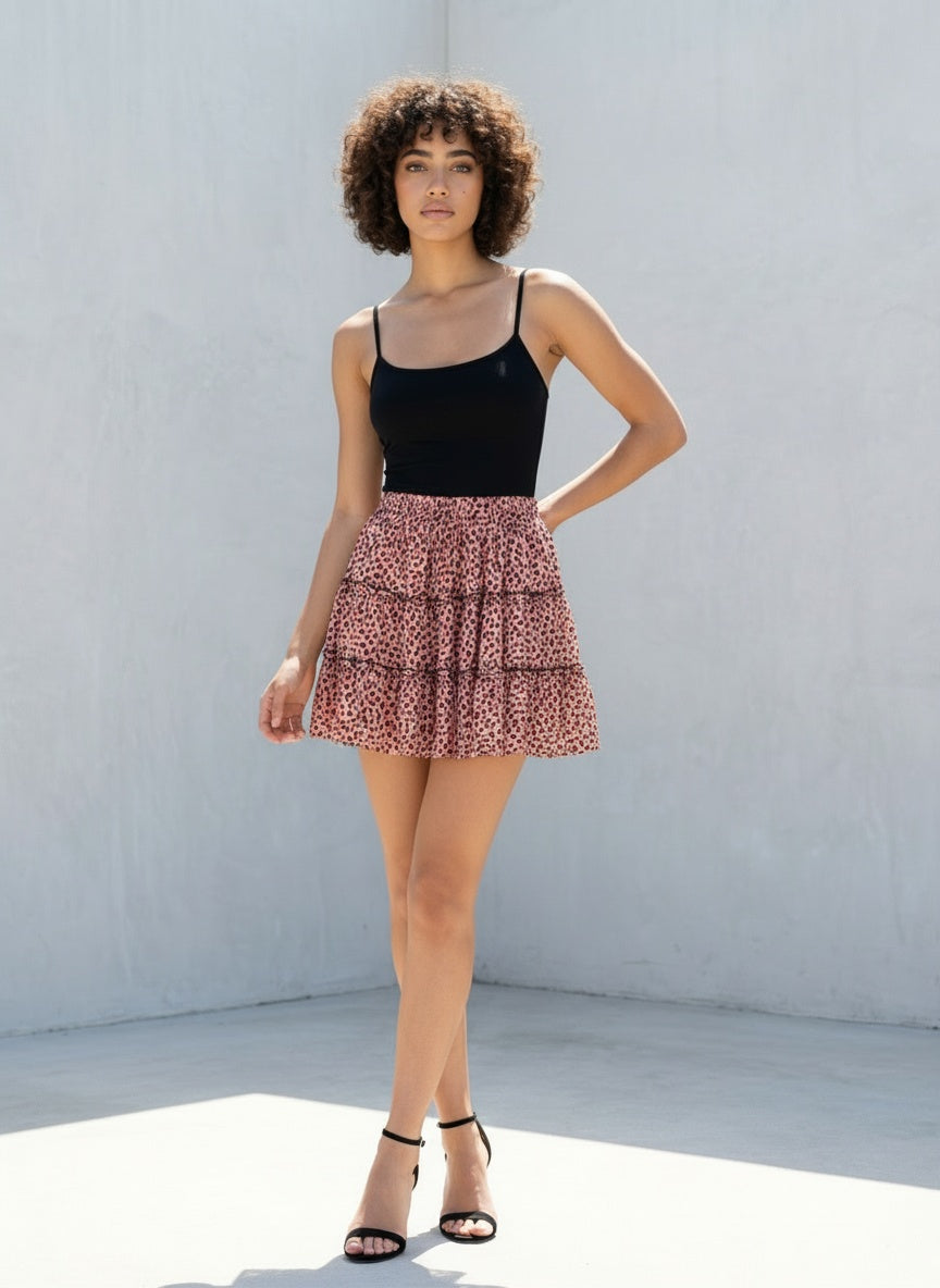 RUFFLED MINI SKIRT