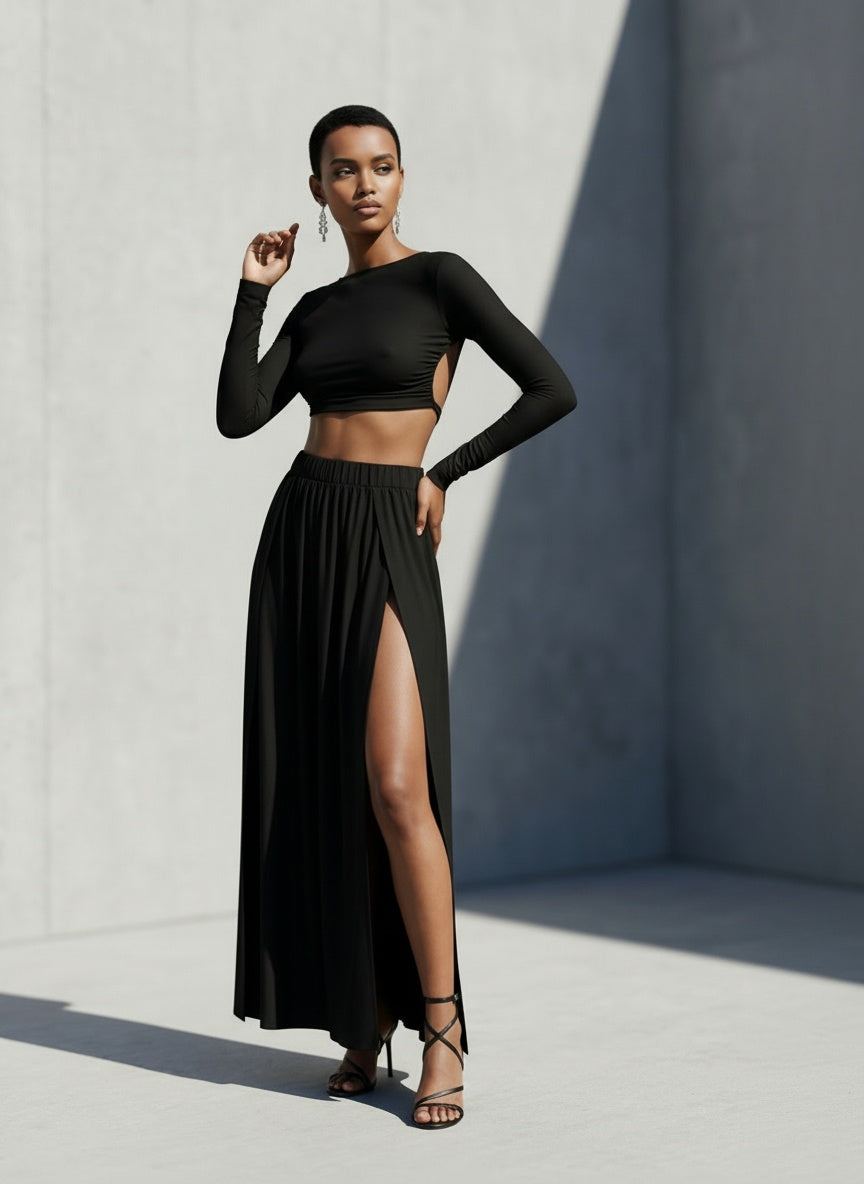 OPEN BACK CROP TOP