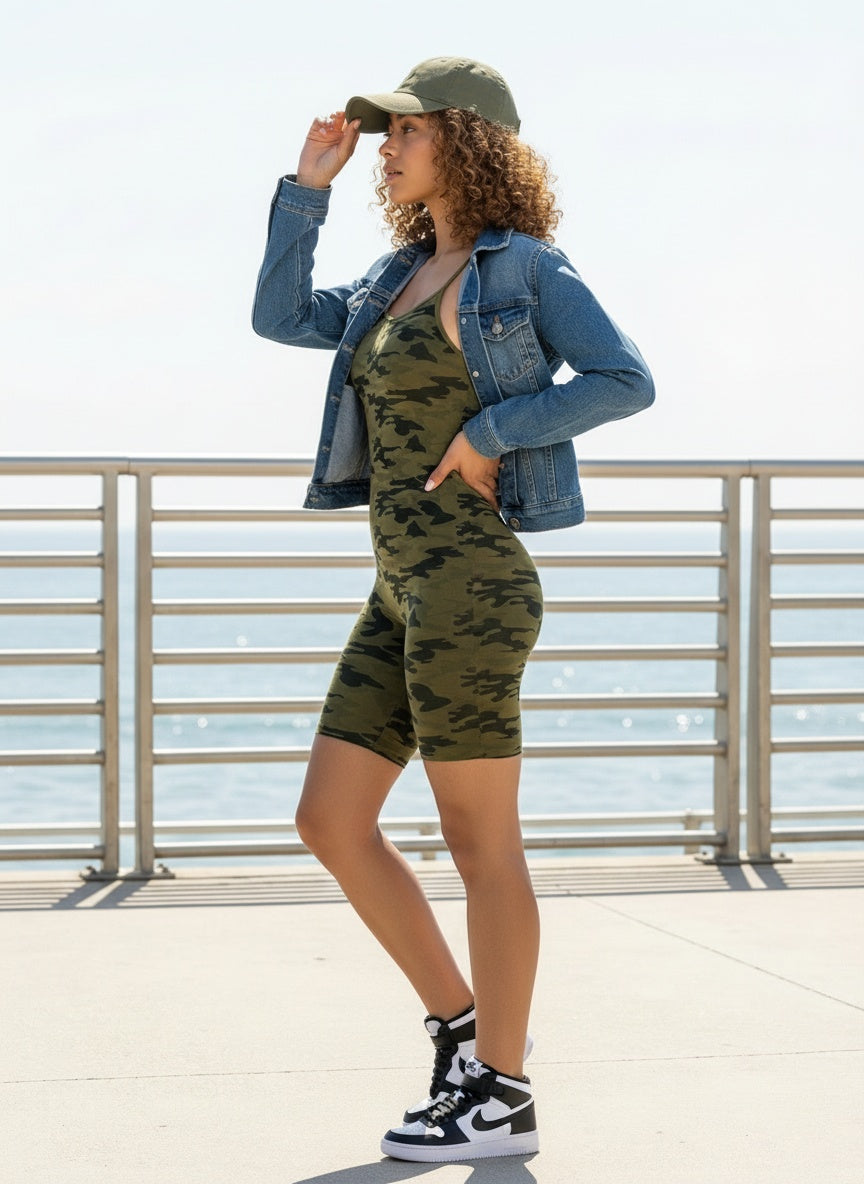 CAMO PRINT ROMPER