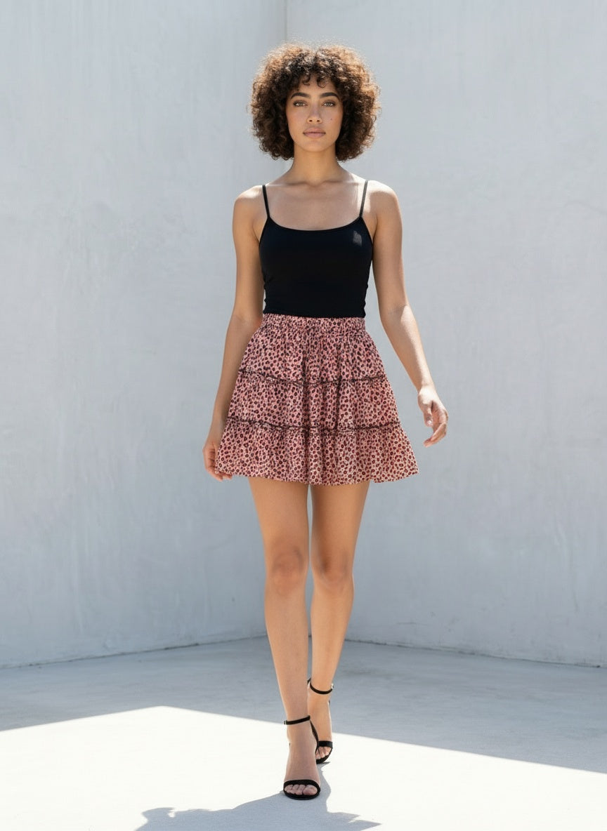 RUFFLED MINI SKIRT