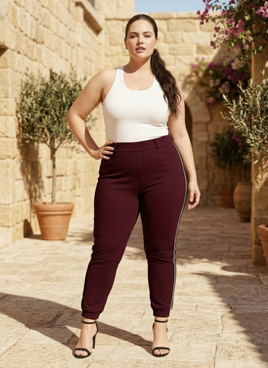 RACER STRIPE PANTS | CURVY |