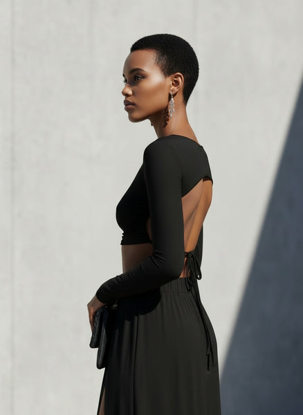 OPEN BACK CROP TOP – Blended Boutique