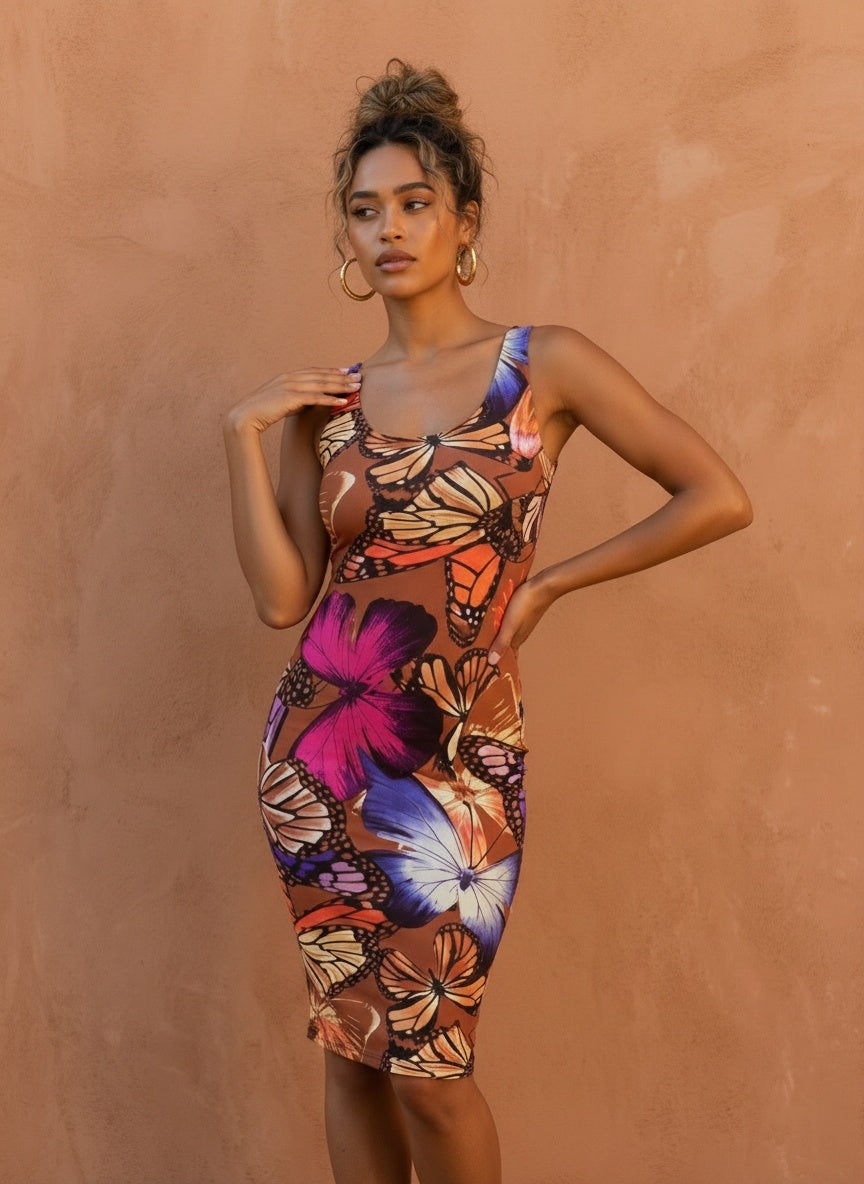 BUTTERFLY MIDI DRESS