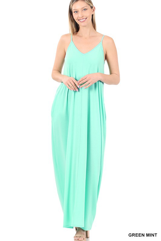 V-NECK MAXI SUNDRESS | LILAC |