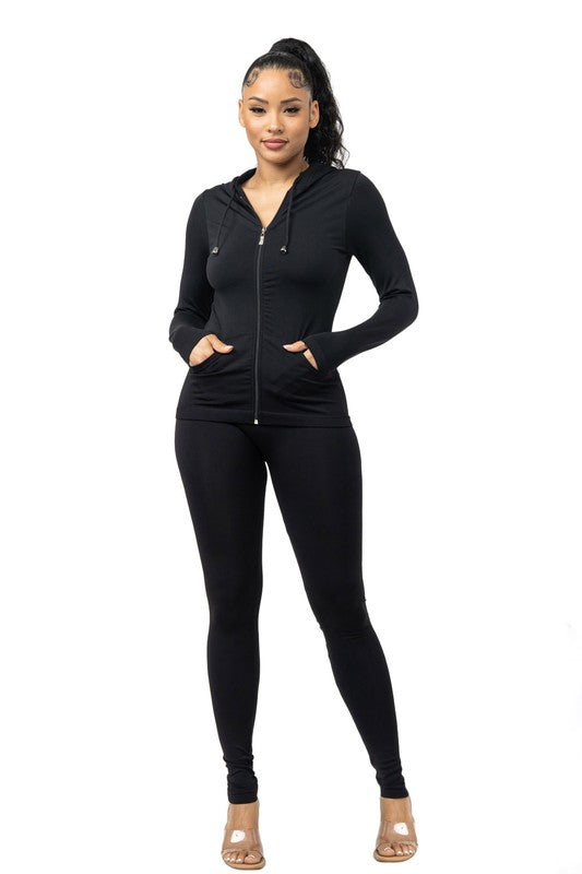 Activewear zip up discount hoodie